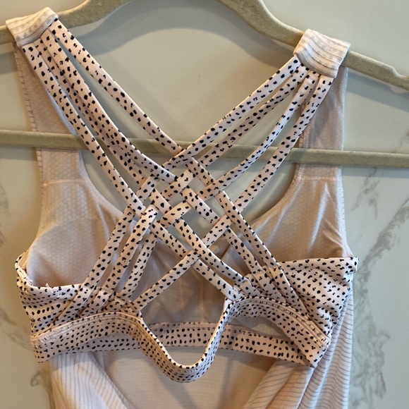 Lululemon Wild Tank Heathered Parfait Pink / Speckle Dot Parfait Pink Black - Picture 7 of 10